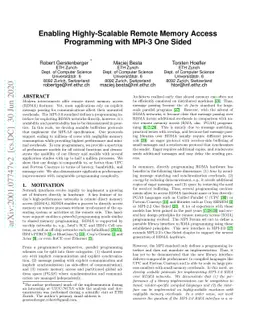 Enabling Highly-Scalable Remote Memory Access Programming with MPI-3 One
  Sided