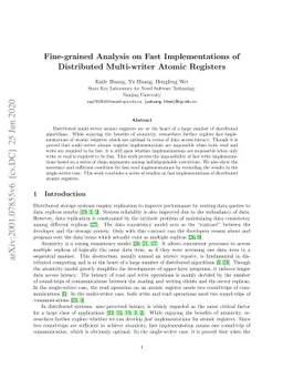 Fine-grained Analysis on Fast Implementations of Distributed
  Multi-writer Atomic Registers