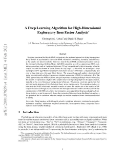 A Deep Learning Algorithm for High-Dimensional Exploratory Item Factor
  Analysis