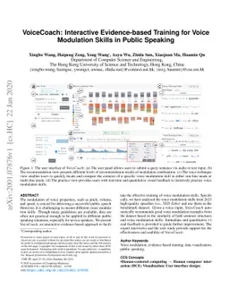 VoiceCoach: Interactive Evidence-based Training for Voice Modulation
  Skills in Public Speaking