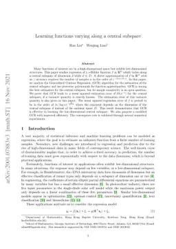 Learning functions varying along a central subspace