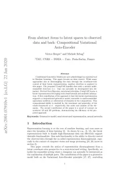 From abstract items to latent spaces to observed data and back:
  Compositional Variational Auto-Encoder