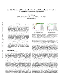 Get Rid of Suspended Animation Problem: Deep Diffusive Neural Network on
  Graph Semi-Supervised Classification