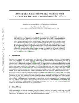 ImageBERT: Cross-modal Pre-training with Large-scale Weak-supervised
  Image-Text Data