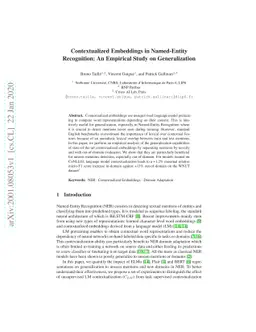 Contextualized Embeddings in Named-Entity Recognition: An Empirical
  Study on Generalization