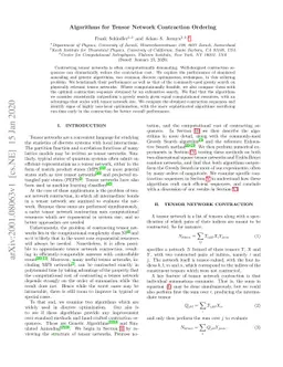 Algorithms for Tensor Network Contraction Ordering