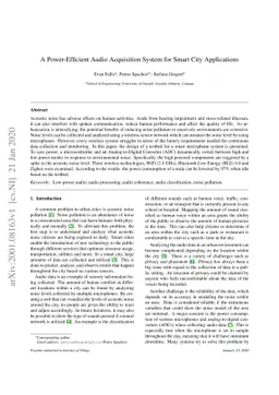 A Power-Efficient Audio Acquisition System for Smart City Applications