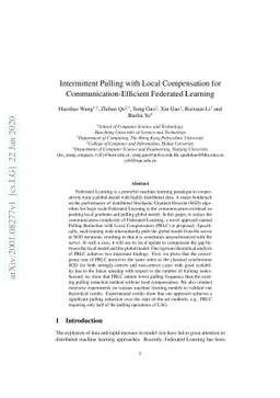Intermittent Pulling with Local Compensation for Communication-Efficient
  Federated Learning