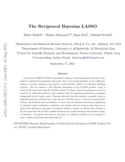 The Reciprocal Bayesian LASSO