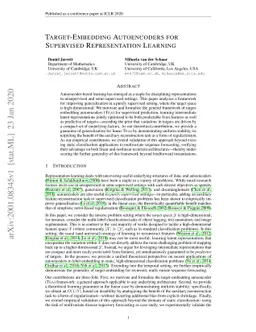 Target-Embedding Autoencoders for Supervised Representation Learning