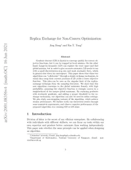 Replica Exchange for Non-Convex Optimization