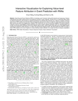 Visual Summary of Value-level Feature Attribution in Prediction Classes
  with Recurrent Neural Networks