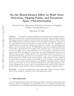 On the Hauck-Donner Effect in Wald Tests: Detection, Tipping Points, and
  Parameter Space Characterization