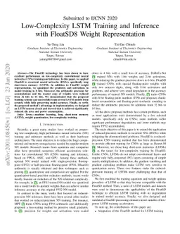 Low-Complexity LSTM Training and Inference with FloatSD8 Weight
  Representation