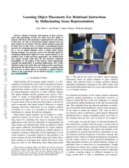 Learning Object Placements For Relational Instructions by Hallucinating
  Scene Representations