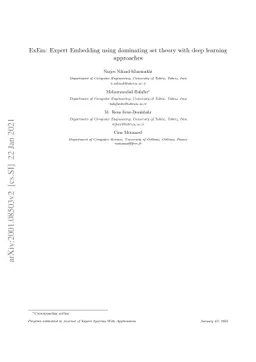 ExEm: Expert Embedding using dominating set theory with deep learning
  approaches