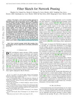 Filter Sketch for Network Pruning