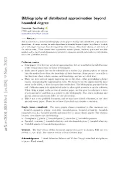 Bibliography of distributed approximation beyond bounded degree