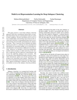 Multi-Level Representation Learning for Deep Subspace Clustering