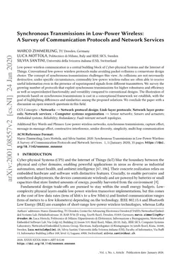 Synchronous Transmissions in Low-Power Wireless: A Survey of
  Communication Protocols and Network Services