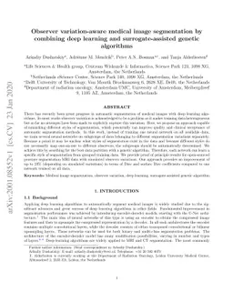 Observer variation-aware medical image segmentation by combining deep
  learning and surrogate-assisted genetic algorithms