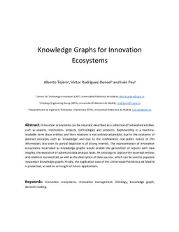 Knowledge Graphs for Innovation Ecosystems