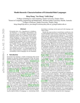 Model-theoretic Characterizations of Existential Rule Languages