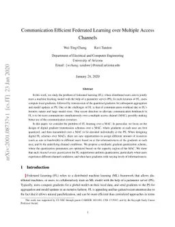 Communication Efficient Federated Learning over Multiple Access Channels