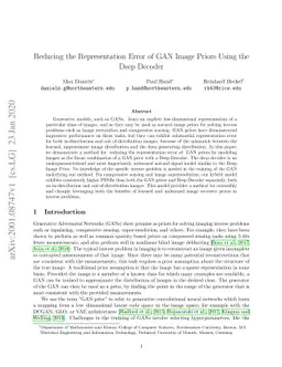Reducing the Representation Error of GAN Image Priors Using the Deep Decoder