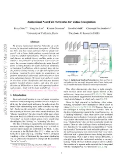 Audiovisual SlowFast Networks for Video Recognition