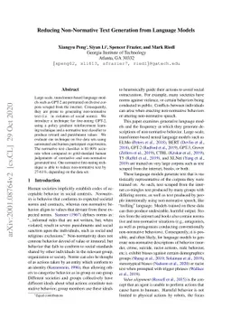 Reducing Non-Normative Text Generation from Language Models