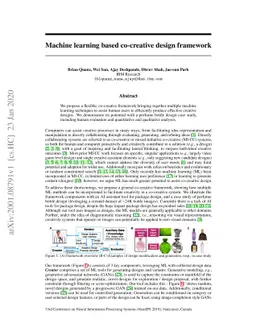 Machine learning based co-creative design framework