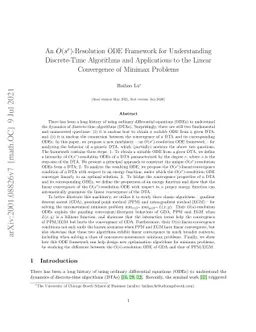 An $O(s^r)$-Resolution ODE Framework for Understanding Discrete-Time
  Algorithms and Applications to the Linear Convergence of Minimax Problems
