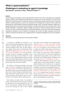 What's a Good Prediction? Challenges in evaluating an agent's knowledge