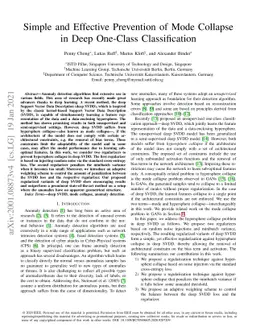 Simple and Effective Prevention of Mode Collapse in Deep One-Class
  Classification