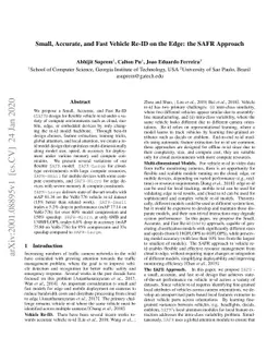 Small, Accurate, and Fast Vehicle Re-ID on the Edge: the SAFR Approach