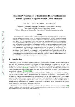 Runtime Performances of Randomized Search Heuristics for the Dynamic
  Weighted Vertex Cover Problem