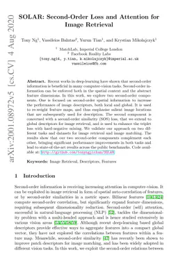 SOLAR: Second-Order Loss and Attention for Image Retrieval