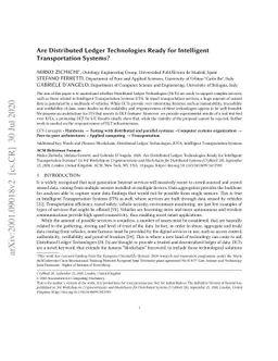 Are Distributed Ledger Technologies Ready for Smart Transportation
  Systems?