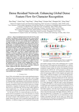 Dense Residual Network: Enhancing Global Dense Feature Flow for
  Character Recognition