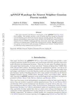 spNNGP R package for Nearest Neighbor Gaussian Process models