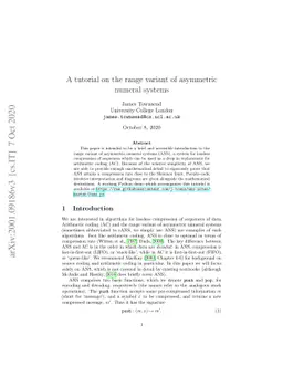 A tutorial on the range variant of asymmetric numeral systems