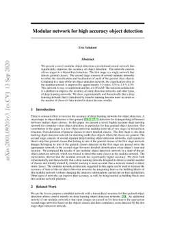 Modular network for high accuracy object detection