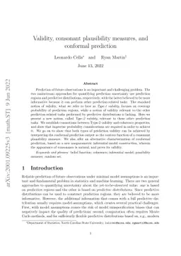 Validity, consonant plausibility measures, and conformal prediction