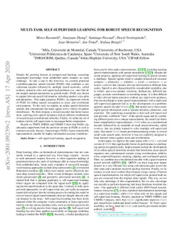 Multi-task self-supervised learning for Robust Speech Recognition