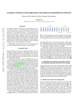 Learning To Detect Keyword Parts And Whole By Smoothed Max Pooling