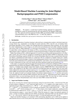 Model-Based Machine Learning for Joint Digital Backpropagation and PMD
  Compensation