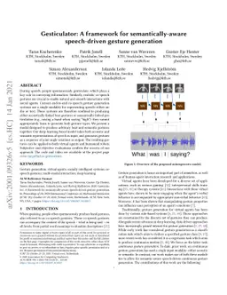 Gesticulator: A framework for semantically-aware speech-driven gesture
  generation
