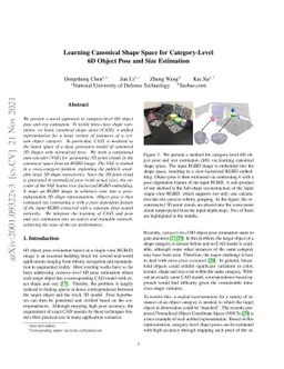 Learning Canonical Shape Space for Category-Level 6D Object Pose and
  Size Estimation