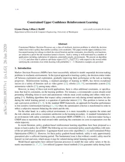 Constrained Upper Confidence Reinforcement Learning